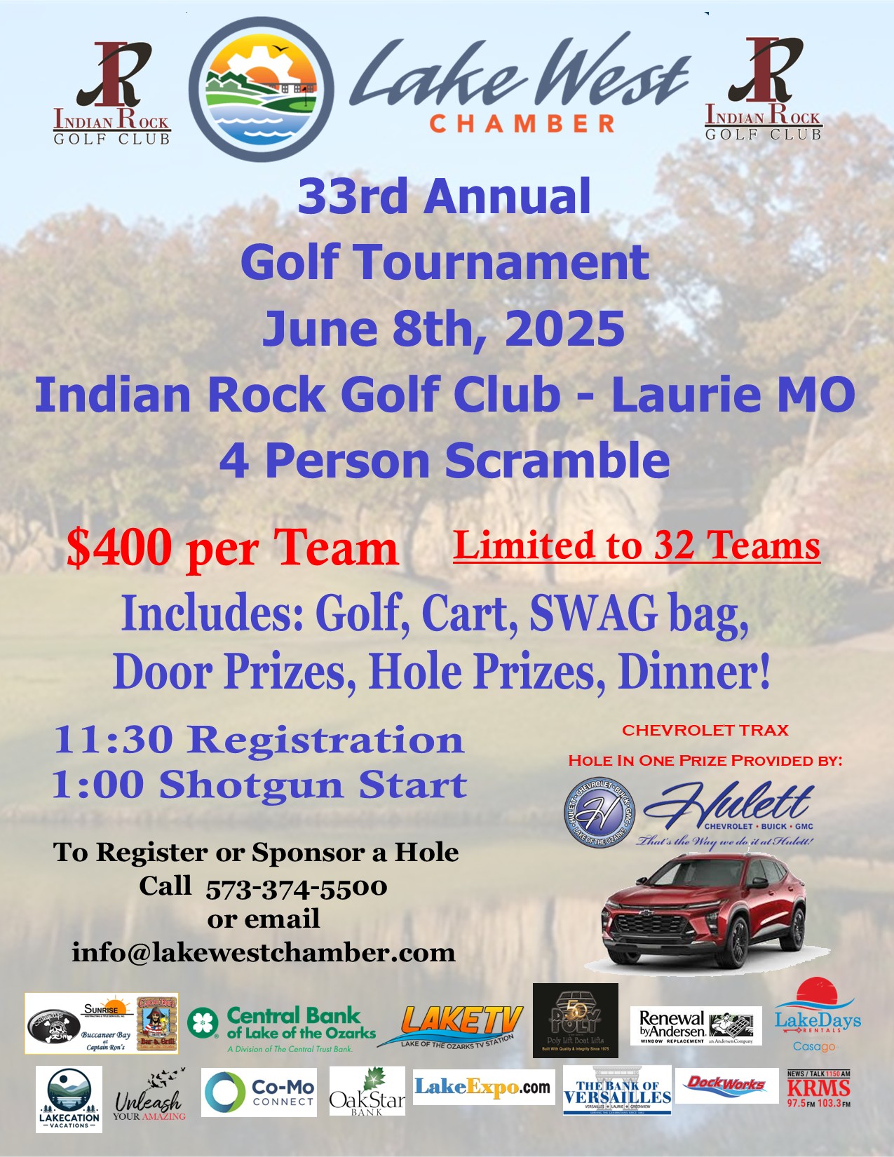 Lake West Chamber Golf Tournament Flyer