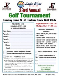 2025 Golf Registration Form